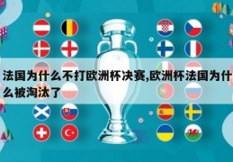 法国为什么不打欧洲杯决赛,欧洲杯法国为什么被淘汰了