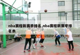 nba赛程新赛季排名,nba赛程新赛季排名表