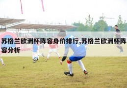 苏格兰欧洲杯阵容身价排行,苏格兰欧洲杯阵容分析