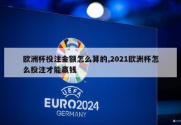 欧洲杯投注金额怎么算的,2021欧洲杯怎么投注才能赢钱