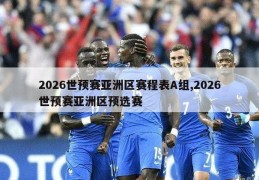 2026世预赛亚洲区赛程表A组,2026世预赛亚洲区预选赛